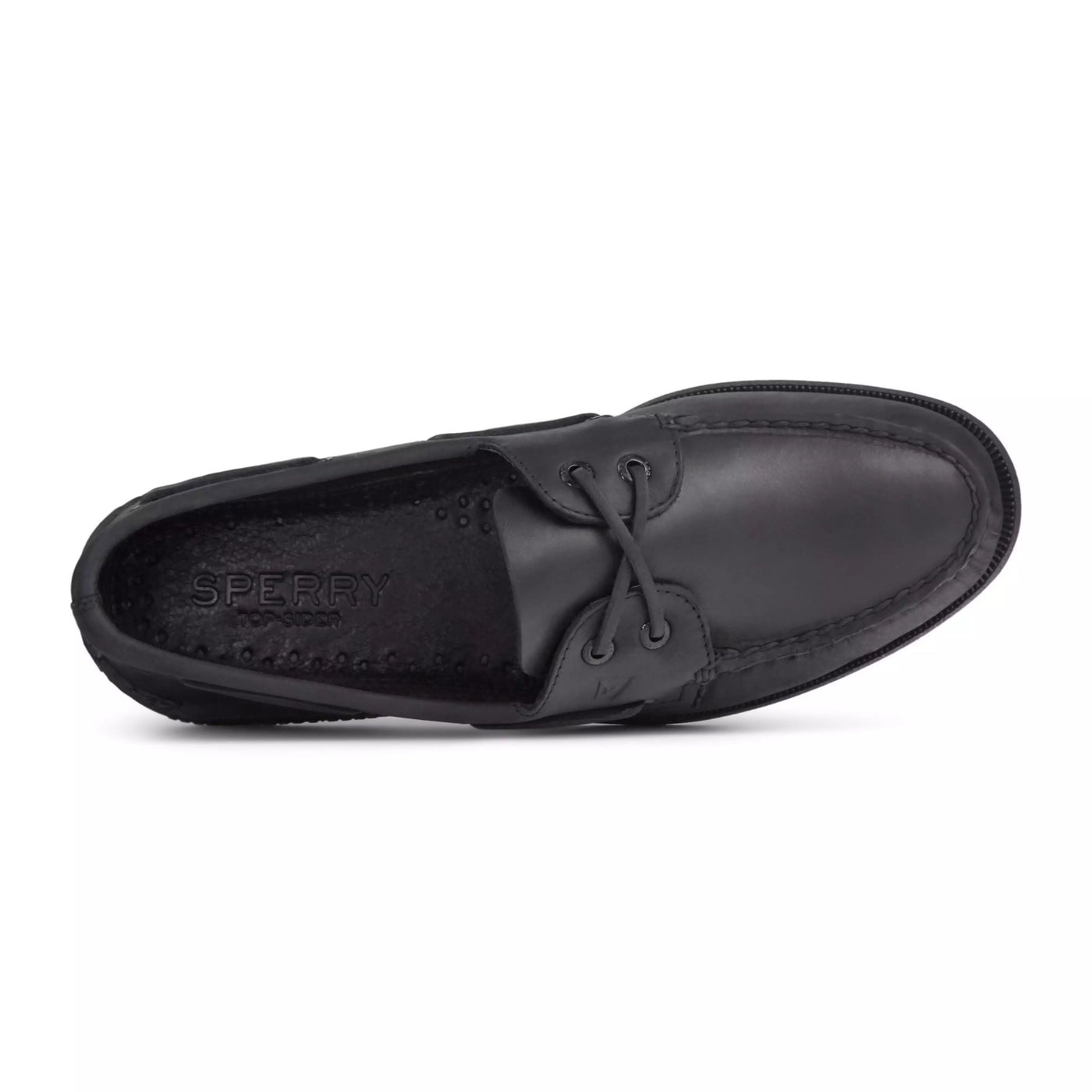 Black Authentic Original Leather Boat Shoe - Sperry - The Slipper Box